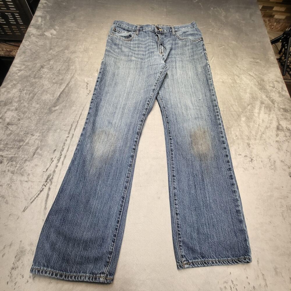 Old Navy Jeans Mens 33x31 Blue Straight Leg Medium Wash Distressed Denim Pants